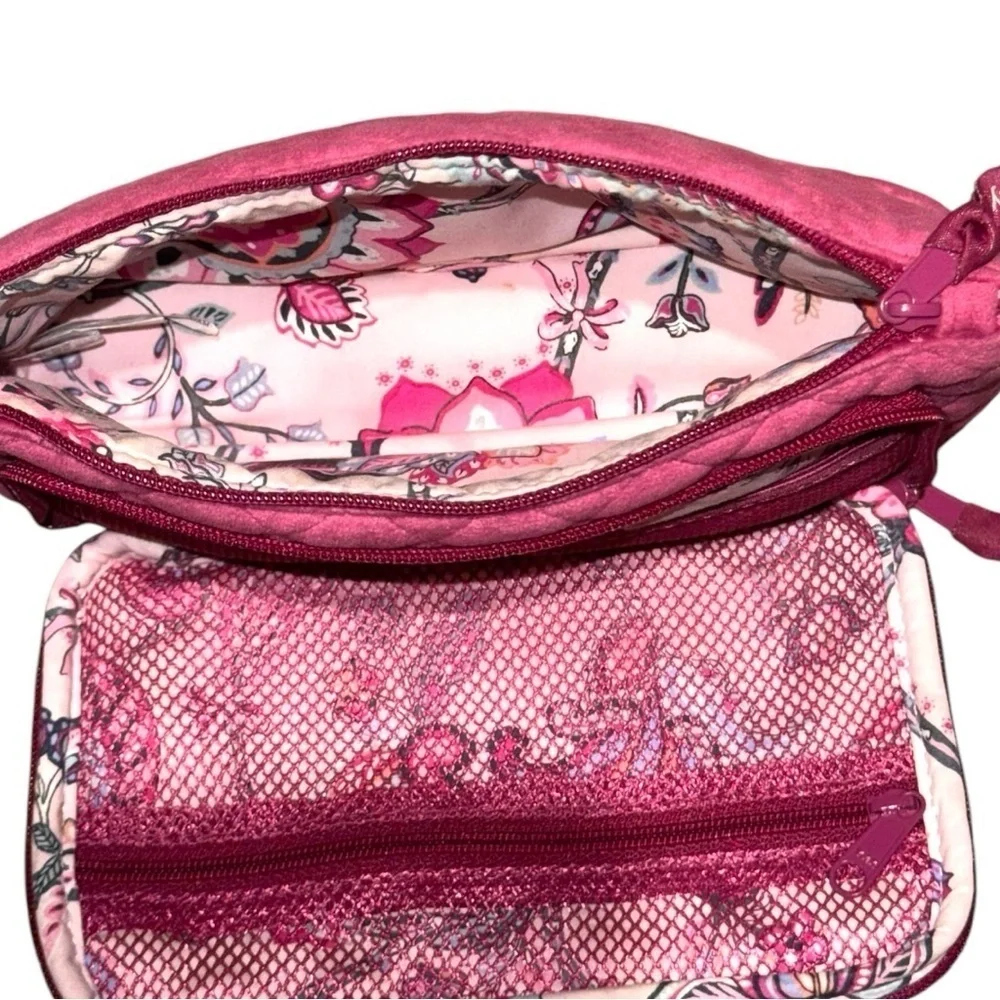 Vera Bradley ‘Flower Shower’ Tote Set + Rosy Orchid Pink Cosmetic Bag & Wallet